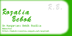 rozalia bebok business card