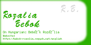 rozalia bebok business card